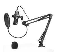 Mars Gaming MMICPRO, Micrófono PC USB, Condensador, Ultra-alta Definición Streamings, ASMR, Negro