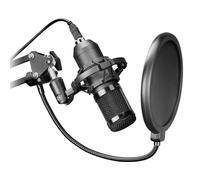 Mars Gaming MMICPRO, Micrófono PC USB, Condensador, Ultra-alta Definición Streamings, ASMR, Negro