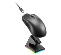 Mars Gaming MMW-Elite, Ratón Inalámbrico Gaming, Bluetooth 5.4 + 2.4GPRO + Cable, Sensor Óptico PixArt PAW3311PRO 20000 dpi, Ultraligero 69g, 6 Botones, Pantalla OLED, Base Carga Magnética RGB, Negro