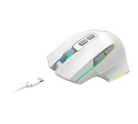 Mars Gaming MMW-Vector, Ratón Gaming Inalámbrico Tri-Mode, Bluetooth 5.4 + 2.4GPRO + Cable USB-C, Sensor Óptico 12000 dpi, Switches HUANO, RGB Chroma, Autonomía hasta 70h, Software de Control, Blanco