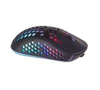 Mars Gaming MMW3, Ratón Gaming Inalámbrico Ultraligero Hive, RGB Flow, Sensor 3200 dpi, Switches Mecánicos HUANO, Batería Recargable, 2.4G USB, Negro