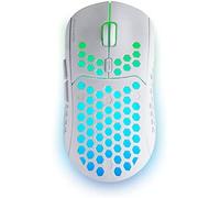 Mars Gaming MMW3, Ratón Gaming Inalámbrico Ultraligero Hive, RGB Flow, Sensor 3200 dpi, Switches Mecánicos HUANO, Batería Recargable, 2.4G USB, Blanco