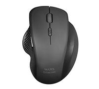 Mars Gaming MMWERGO, Ratón Inalámbrico Ergonómico, Sensor Óptico 3200 dpi, Switches Mecánicos KAILH, Ahorro Energía, Multiplataforma, PC, Mac, PS5, Xbox, Negro