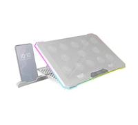 Mars Gaming Base refrigeradora MNBC13W para portátiles hasta 17" ARGB 13 ventiladores Blanca