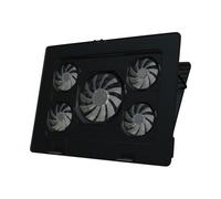 Mars Gaming MNBC2, Base PC, 5 Ventiladores, LED Roja, 2 x USB 2.0, 17.35", Negro