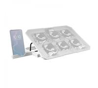 Mars Gaming MNBC23 base de refrigeración para portátil, 6 ventiladores LED azules, blanca
