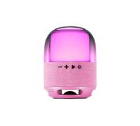 Mars Gaming MS-Flow, Altavoz Portátil Bluetooth 15W, Iluminación Orbilight RGB 360°, Sonido Potente con Driver DeepBass 57mm, Altavoz Gaming Compacto con Bluetooth 5.3 y MicroSD, Rosa