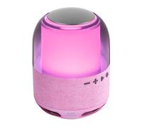 Mars Gaming MS-Flow, Altavoz Portátil Bluetooth 15W, Iluminación Orbilight RGB 360°, Sonido Potente con Driver DeepBass 57mm, Altavoz Gaming Compacto con Bluetooth 5.3 y MicroSD, Rosa