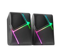 Mars Gaming - MS-H, Altavoces Gaming RGB Flow, Drivers Invertidos y Sonido 3D-Surround 10W, Altavoces Compactos con Caja d - MSH