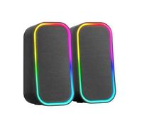 Mars Gaming MS-OM, Altavoces Gaming 20W, Iluminación Dinámica RGB, Altavoces Bluetooth 5.3 + AUX-IN, Caja de Control de Volumen, Chipset DSP Personalizado, Compatibilidad Universal, Negro