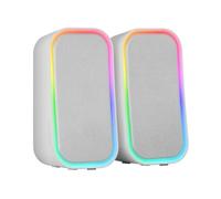 Mars Gaming MS-OM Altavoces Gaming RGB 20W Bluetooth 5.3 Caja Control Volumen Blanco