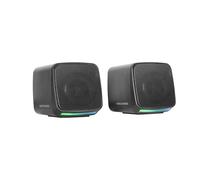 Mars Gaming MS-Pro, Altavoces Compactos 10W, Iluminación RGB Flow Dinámica, Altavoz PC con Caja de Control y Entrada Jack 3.5mm, Altavoces Gaming Compatibles con PC/Mac/Smartphone/Tablet, Negro