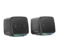 Mars Gaming MS-Pro, Altavoces Compactos 10W, Iluminación RGB Flow Dinámica, Altavoz PC con Caja de Control y Entrada Jack 3.5mm, Altavoces Gaming Compatibles con PC/Mac/Smartphone/Tablet, Negro