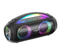 Mars Gaming MS-PULSE, Altavoz Bluetooth Portátil 50W RMS, Iluminación RGB, 2 Drivers Activos 93mm + 2 Drivers Pasivos Ultra-Bass, Función Manos Libres, USB/MicroSD/AUX/FM, Asa y Correa, Altavoz Gaming