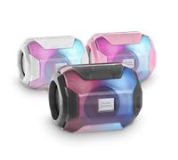 Mars Gaming MSBAX, Altavoz Bluetooth 10W, Iluminación RGB Flow, Drivers Ultra-Bass, Bluetooth 5.0, USB/MicroSD/Radio FM, 8 Horas de Autonomía, Compacto y Portátil, Blanco
