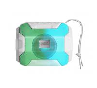 Mars Gaming - MSBAXW, Altavoz Bluetooth RGB, Compacto,10W, USB/MicroSD/Radio, Blanco