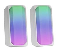 Mars Gaming MSRGB, Altavoces Gaming15W Bluetooth 5.0, Iluminación RGB, Full Mesh, 2 Drivers Activos, Blanco