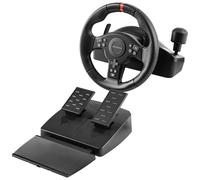 Mars Gaming MWH-RSXONE, Volante SimRacing, Zero Dead Zone y Giro 270°, Vibración DriveSense, Palanca Secuencial + Levas, Pedalera XL, PC|PS3|PS4|Xbox One|Xbox Series X-S|Switch|Switch 2, Negro