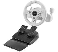 Mars Gaming MWH-RSXONE, Volante SimRacing, Zero Dead Zone y Giro 270°, Vibración DriveSense, Palanca Secuencial + Levas, Pedalera XL con Reposapiés, PC|PS3|PS4|Xbox One|Xbox Series X-S|Switch, Blanco