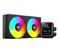 Mars Gaming ML-LCDPRO240 Refrigeración Líquida AIO 500W TDP, Pantalla LCD 2,8" Multimonitor, Bomba 4.ª Gen Opti-Chamber con Base de Cobre, 2× Ventiladores 120 mm ARGB Infinity Mirror, Negro