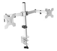 Mars Gaming MARM2W Soporte Dual de Brazo para Monitor 13"-27" VESA 100x100 Máx 8Kg Blanco