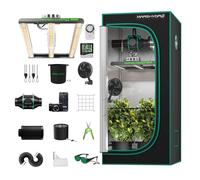 Mars Hydro FC1500 Smart Growtent, juego completo, aplicación Samsung, control remoto, lámpara LED regulable, 80 x 80 x 160 cm, 1680D de alta reflexión, Mylar Grow Box, juego completo, aplicación de 4