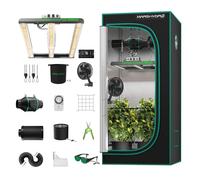 MARS HYDRO Grow Tent Juego completo FC1500 Samsung 301H EVO Led Grow Lámpara de espectro completo regulable , con 80X80X160cm Growtent , 4» Ventilación Sat con Controlador Digital