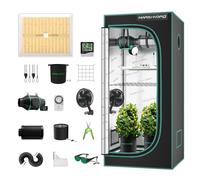 Mars Hydro Juego completo de tienda de cultivo, TS1000 regulable, 80 x 80 x 160 cm, 1680D, caja de cultivo de Mylar altamente reflectante, juego completo, con 4" 205 CFM, kit de ventilación silencioso