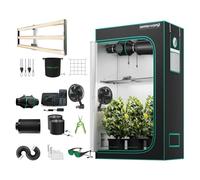 MARS HYDRO Kit completo para tienda de cultivo con Smart Controller 43, FC4000 Samsung LM301H, ajustable mediante aplicación, lámpara de cultivo regulable, 120 x 60 x 180 cm, caja de cultivo
