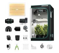 MARS HYDRO Smart Grow Tent Kit 4x4, TSW2000 WiFi Control Grow Kit System | Tienda de cultivo LED de espectro completo de 300 W, 1680D de 40 x 40 x 70 pulgadas, sistema de ventilación automática de 4