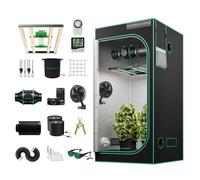 MARS HYDRO - Tienda de cultivo (kit completo con control de aplicaciones, FC3000, Samsung LM301H, lámpara de cultivo LED regulable 100 x 100 x 180 cm, 1680D, altamente reflectante, Mylar Grow Box)