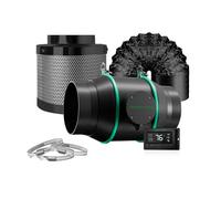 MARS HYDRO Ventilador de tubo de 150 mm con juego de filtros, regulador de temperatura y humedad, manguera de escape de 25 pies, extractor de aire para carpas e hidroponía
