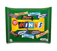 Mars Mixed Minis Surtido Chocolatinas 5 Variedades Formato Bolsa 400g | Surtido de Mars, Twix, Snickers, Bounty y Milky Way. Formato multipack ideal para fiestas, Halloween y compartir en familia.