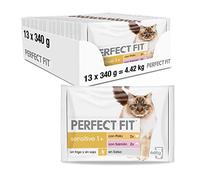Mars - Perfect Fit Sensitive Comida Húmeda Natural para Gatos Adultos Sabor Pollo y Salmón (13 Paquetes x 4 Sobres x 85g)