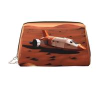 Mars Planet - Estuche de belleza portátil impreso, bolsa de viaje compacta con ranuras interiores organizadas para uso diario, Gold, One Size
