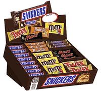 Mars, Snickers, Balisto & mehr Mixed Schokoriegel Topseller Box, Thekenaufsteller für Büro, Großpackung Schokolade, 72 Riegel (1 x 3,8 kg)
