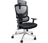 Marsail Silla de Oficina ergonómica con Soporte Lumbar Ajustable, Silla ergonómica giratoria de 90 a 135 ° con reposacabezas Ajustable y reposabrazos 2D para la Oficina en casa, Estudio