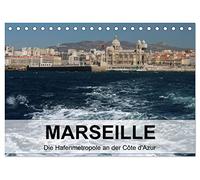 MARSEILLE - Die Hafenmetropole an der Côte d'Azur (Tischkalender 2026 DIN A5 quer), CALVENDO Monatskalender: Marseille, die Hafenmetropole an der Côte d'Azur vom Wasser aus gesehen
