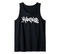Marsella Graffiti Ciudad Arte Callejero Handstyle Francia Souvenir Camiseta sin Mangas