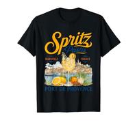 Marsella Pastis Spritz Vacaciones en la Costa de Provenza Camiseta gráfica económica, Hombre, Negro, S