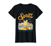 Marsella Pastis Spritz Vacaciones en la Costa de Provenza Camiseta gráfica económica, Mujer, Negro, XS