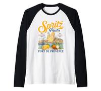 Marsella Pastis Spritz Vacaciones en la Costa de Provenza Camiseta Manga Raglan