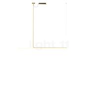 Marset Ambrosia, lámpara de suspensión LED, alt.146,6 cm - anch.180 cm - dorado mate