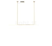 Marset Ambrosia, lámpara de suspensión LED, alt.146,6 cm - anch.210 cm - dorado mate