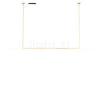 Marset Ambrosia, lámpara de suspensión LED, alt.146,6 cm - anch.315 cm - dorado mate
