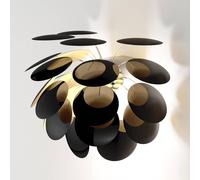 MARSET Discocó A aplique de pared, negro/dorado