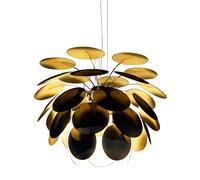 Marset Discocó, lámpara de suspensión, negro/dorado - ø88 cm