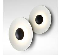 MARSET Ginger 32C Aplique de pared LED Ø32cm roble/blanco