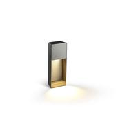 Marset Lab, luz de pedestal LED, gris grafito/blanco