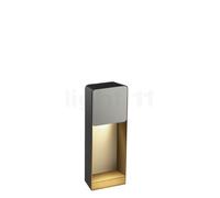 Marset Lab, luz de pedestal LED, gris grafito/blanco